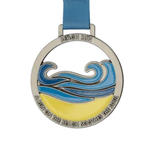 Custom made medal for Beach Run