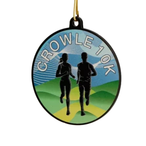 Custom made medal for Crowle 10K